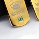 Uloveido 2 Stück Gay Pride Halsketten Set für Männer und Frauen - Hundemarke Gold Titan Edelstahl Box Kette Halsketten mit Charm Anhänger Sein König SN127