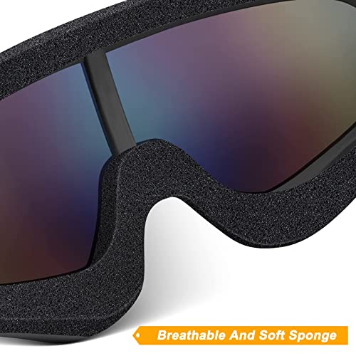 Oxg 5 Pairs Motorcycle Goggles For Youth Men Women, Atv Ski Goggles Anti-Uv Dustproof Windproof Dirt Bike Goggles Fit Helmet (Multicolor Lens) #TOP5