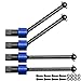 Hobbyfire Metal Steel Drive Shaft Assembly Front & Rear 4-Pack Upgrades for 1/18 Traxxas LaTrax Teton Desert Prerunner SST, Replace Parts 7650 (Blue)