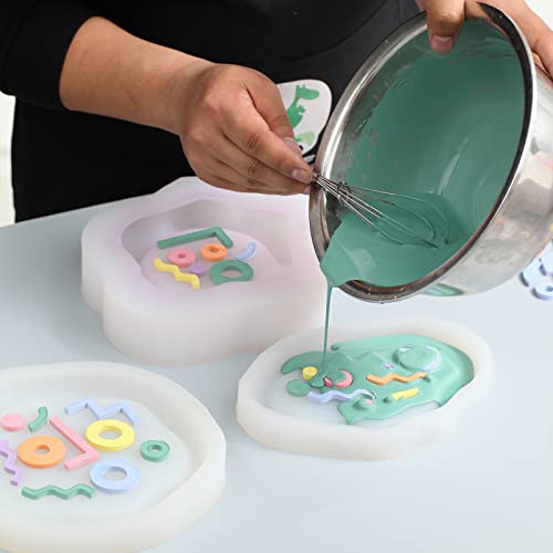 Moule en silicone géométrique Terrazzo pour kit ciment Jesmonite