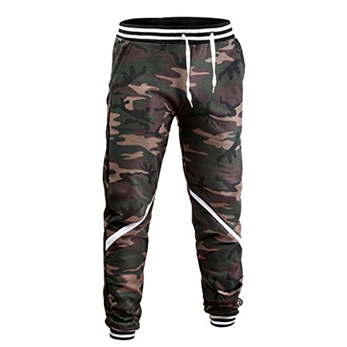 Hombre Pantalón Pantalones Deportivos Hombre Spring Joggers Pants Pantalones de chándal de Camuflaje Casuales Xinantime (XL, Camuflaje)