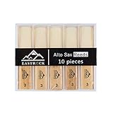 EASTROCK Saxophone Reeds 2.0/2.5/3.0 for Alto Saxophone Strength 3.0-10 Pack