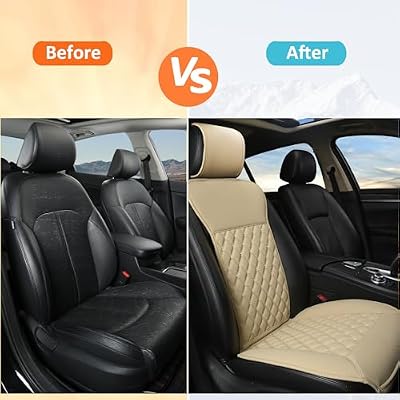 Black Panther Car Seat Cover, Luxury Car Protector, Anti-Slip Driver Seat Cover with Partial Backrest Coverage (Middle Part Only) (1 Piece, Beige)