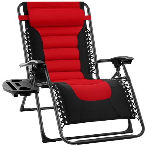 Best Choice Products Oversized Padded Zero Gravity Chair, Folding Outdoor Patio Recliner, XL Anti...
