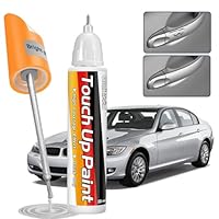 Galitoon Lackstift Auto, Autolackreparatur, 2-in-1-Autolackstift, schnelle und einfache Lösung zur Reparatur kleinerer Autokratzer, 0,8 fl oz Lackstift Weiß Ausbesserungslack für Autos (Silber)