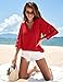 LookbookStore Red Valentine's Day Tops Trendy Bell Sleeve Blouse Dressy Casual Summer Love Women's Shirt Size M 8-10