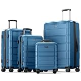 SHOWKOO 4 Piece PC Luggage Set