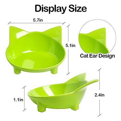Cat Bowl Cat Food Bowls Non Slip Dog Dish Pet Food Bowls Shallow Cat Water Bowl Cat Feeding Wide Bowls to Stress Relief… - Image 3
