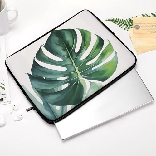 Funda para laptop de 12 pulgadas Watercolor Monstera Leaf miniatura 4