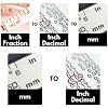 Infassic Fraction To Decimal To Millimeter (mm) Conversion Chart Magnet - Standard To Metric Magnetic Quick Reference Guide - Inches To Mm Cheat Sheet - Inch Fraction & Inch Decimal - 5.5 x 8.5