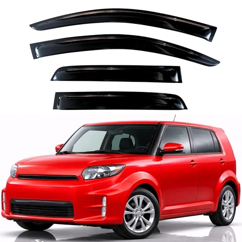Image of KPY Rain Guards Fit for 2008-2015 Scion xB, Out-Channel Window Visors Vent Wind Deflectors 4PC, Car Accessories for 08-15 Scion xB