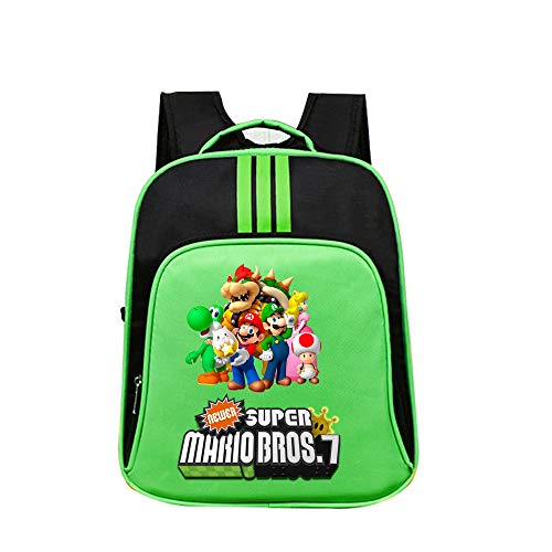 Super Mario Mochilas Infantiles Deportiva Escolar Impresa Informal Bolsa de Viaje  Color