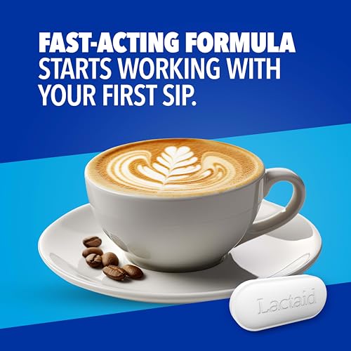 Image of Lactaid Fast Act Caplets for Lactose Intolerance, Caplets that Help Prevent Against Gas, Bloating, and Diarrhea, Lactase Enzyme Supplements, 96 Ct
