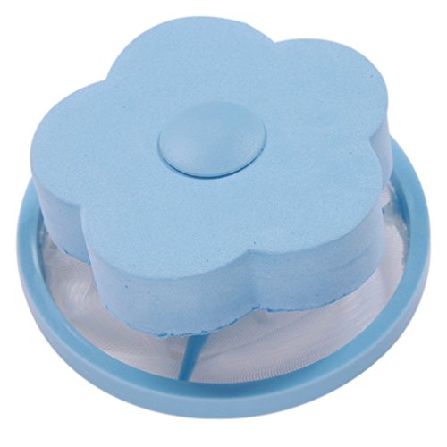 Hengsong Household Flower-Type Floating Washing Machine Lint Filter Bags Net (Blue) #TOP6