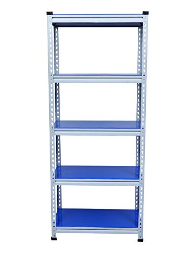 Image of Mil-Nil Boltless Prime CRC Sheet 72x30x15 Inch Multipurpose Storage Rack with 5 Shelves 18 Gauge (Blue)
