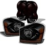 AKKON - Fits 2004-2006 Dodge Durango Black Smoked Headlights + Dark Red Smoked Tail Lamp Pair Left+Right Replacement