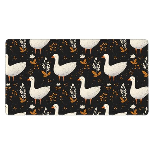 Tapis de bureau oie blanche pour espace de travail et informatique