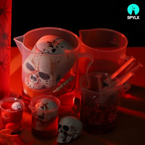 Image of Measuring Jugs, Plastic Food Grade Liquid Measuring Cups Molded Graduations - Chemical Resistant, Autoclavable - Handle for Convenient Lifting (10, 1000ml)