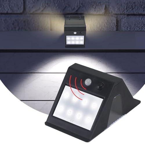 BEPER P207ILO070 Lampada Solare da Muro senza fili, Faretto con sensore di movimento da esterno crepuscolare, Luce LED, Luce Solare da esterno impermeabile, Montaggio a Muro con Viti Incluse