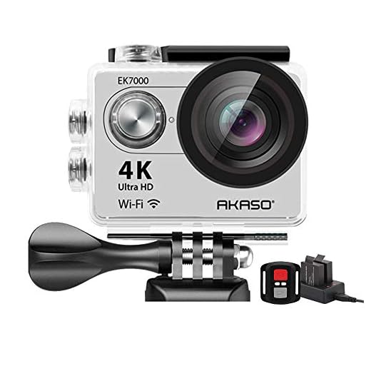 AKASO Cámara Deportiva WiFi 4K 12MP Cámara acuatica Sumergible 30m Cámara de accion 2.4G Control Remoto con 2 Baterías Accesorios Multiples para Buceo Ciclismo 2.0" Pantalla 170° Gran Ángulo (EK7000)