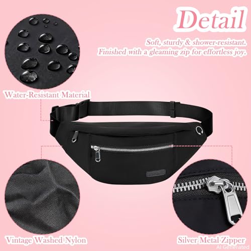 Image of MAXTOP Large Crossbody Fanny Pack Belt Bag for Women Men with 4-Zipper Pockets Gifts for Enjoy Sports Yoga Running Workout Walking Casual Travel Wallets Fashion Waist Pack Phone Bag