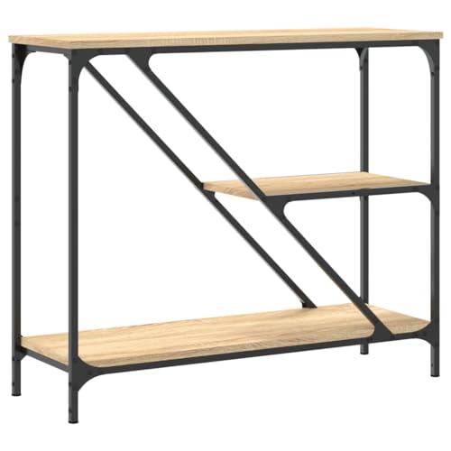 Mesa consola de roble de madera para resolver la falta de espacio en recibidores pequeños 7