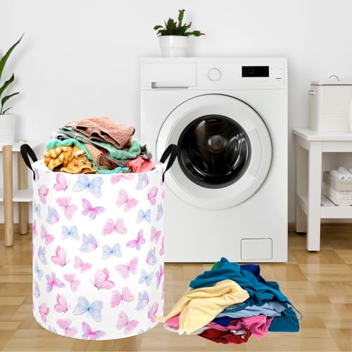 Image of Kids Laundry Storage Hamper Toys Nursery Bin with Handles | Gift Laundry Basket ,Storage Basket for Kids Room Bedroom Decor