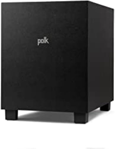 Polk Monitor XT10 Home Subwoofer, woofer de graves profundos de 10 pulgadas, amplificación clase D de 100 W, Dolby Atmos, compatible con Auro 3D y