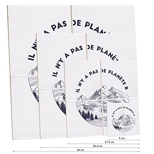 Carreaux céramique planète B message éco responsable mural - 3