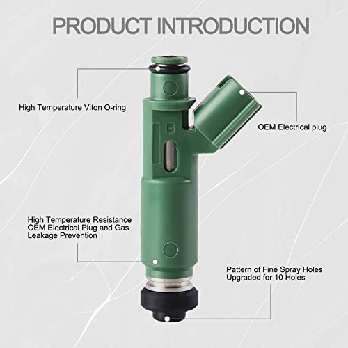 image for BLPextrm Fuel Injectors Compatible with Toyota 1.8L Corolla 2000 2001 