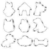 MÁS USOS: Los moldes cortapastas en forma de perro no solo se pueden usar para hacer picolabis para perros, sino también para que los niños hagan galletas, sándwiches cortados, pasteles, pan, masa, frutas suaves, arcilla hecha a mano, muffins, etc.