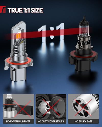 Image of Torchbeam 2026 H13 61000LM LED Bulb 6500K White Heavy Duty Light 2 Pack