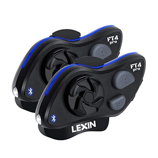 LEXIN FT4Pro | Helm Intercom mit Scheinwerfer | Motorrad Headset