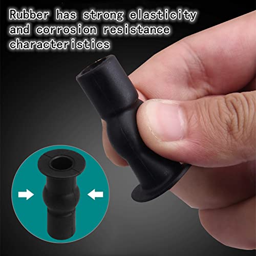 4 Pack Toilet Seat Screws Universal Toilet Lid Seat Hinges Bolts Toilet Seat Fittings Toilet Seat Hinges Expanding Rubber Top Nuts Screw Fixings WC Blind Hole Fittings, Black (LUOSIU-5)