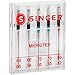SINGER 04708 Assorted Universal Microtex Sewing Machine Needles, Sizes 60/8, 70/09, 80/11, 5-Count