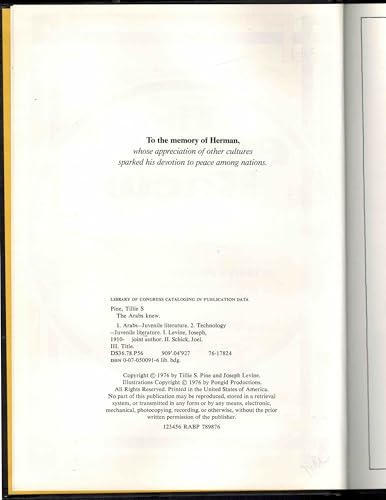 The Arabs Knew 0070500916 Book Cover