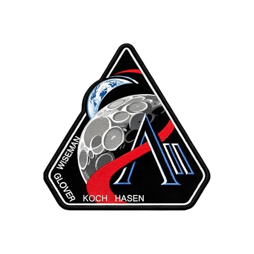 Artemis II Embroidery Patch Triangular Space Mission Badge 3x3 Inch