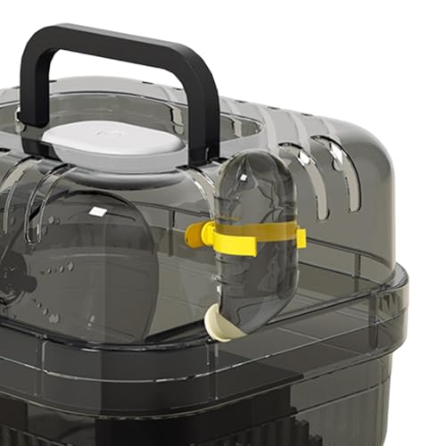 Cage pour hamster et rongeur portable noire avec accessoires - 3