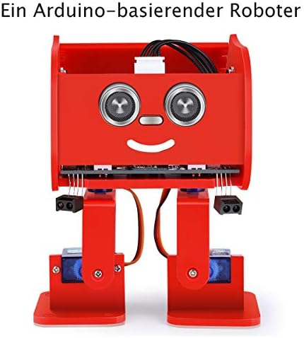 ELEGOO Robot Penguin Bot dwunożny robot kompatybilny z Arduino IDE, miętowa zabawka z samouczkiem dla hobbystów, STEM Toys dla dzieci i dorosłych V2.0 (czerwony)