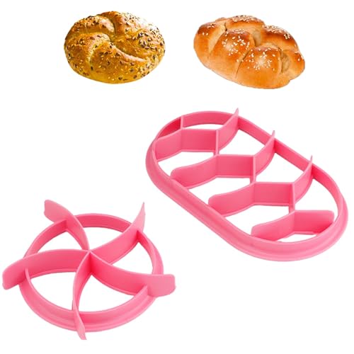 Stampo per pressa per il pane - Set da 6,10 pollici | Strumento da forno in PP - Stampo ovale e rotondo antiaderente per torte, mousse di pane, spuntini divertenti, facili da pulire, ecologici, non to