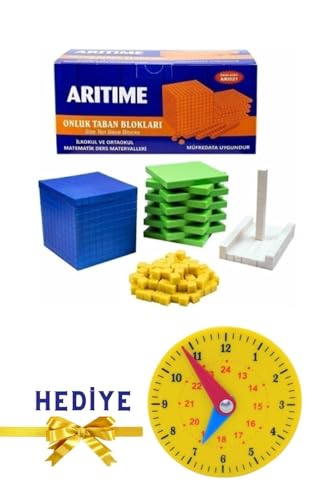 Arıtime, Onluk Taban Blokları, Birlik, Yüzlük, Onluk, Binlik Saat Öğrenme Hediye gnsRKFaz2570