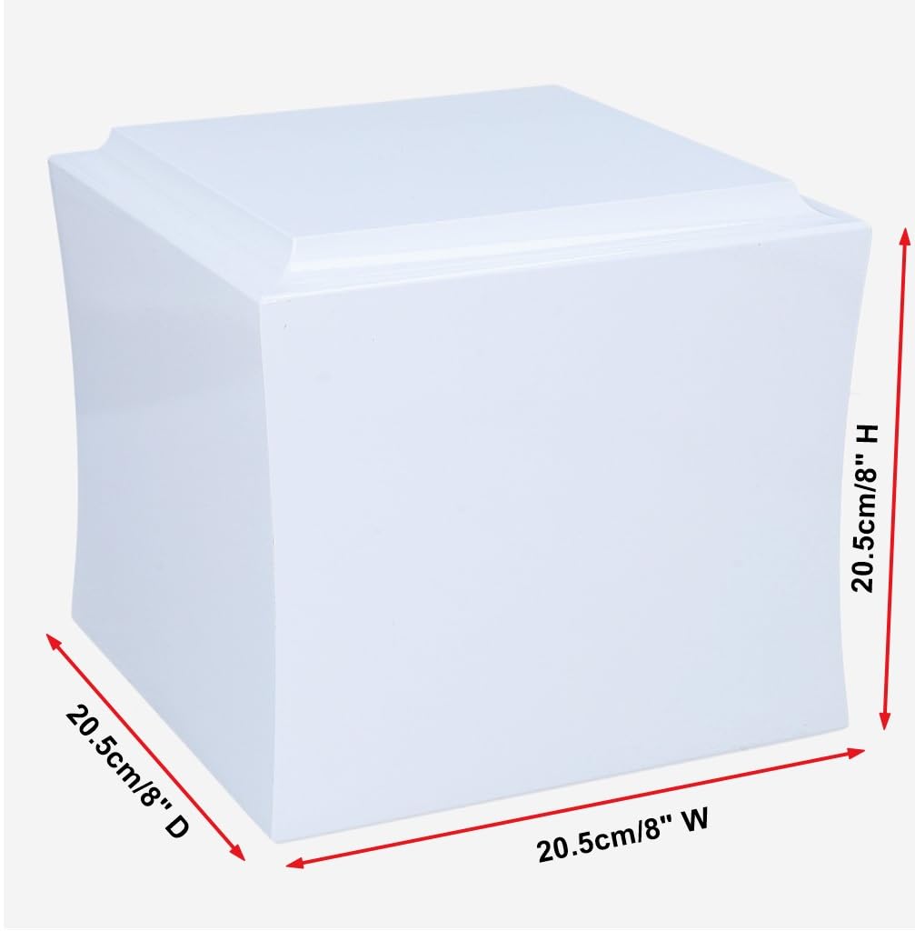 Urna de madera con clave de sol Caja de cremación para músico con notas Urna con partituras (blanco/diseño 1)