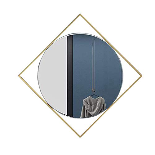 Wszjj Scandinavian Minimalist Bathroom Mirror, Bathroom Mirror Wall Mounted Round Mirror Makeup Mirror, Wall Mounted Glass Mirror (Size : 60Cm) #TOP1