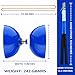 Flight Pro Diabolo Chinese Yoyo Skill Toy Triple Bearing Toy, with Carbon Fiber Sticks, Extra String & Net Bag - Medium Size 5” Blue