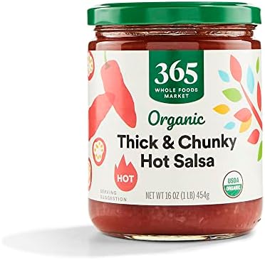 365 by Whole Foods Market, Organic Thick & Chunky Hot Salsa, 16 Ounce