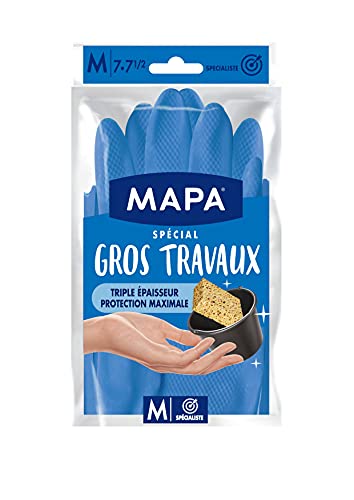 MAPA - Gros Travaux - Gants de Ménage Doublure Textile et Triple Epaisseur - Idéal gros travaux...