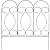 Sunnydaze Traditional 10-Foot 5-Piece Decorative Garden Fence Panels Set - 24" W x 24" D Per Piece - Black