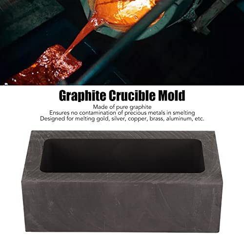 Cadinho de Fundição de Grafite, Molde de Lingote de Grafite de Alta Pureza Eficiente 2100g Refino de