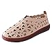 Schuhe Damen Pumps Rot 43 Freizeit Damen Sommer rutschfeste Flache runde Zehen Atmungsaktive Slip On Faule Lederschuhe Sandalen