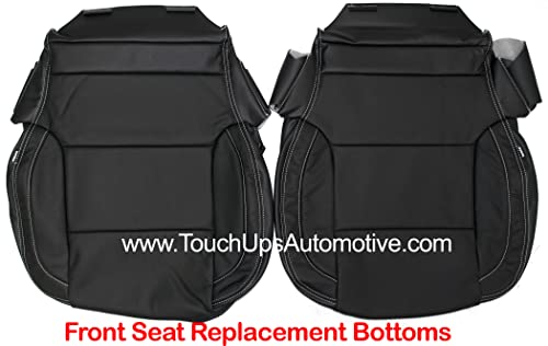 Katzkin Black Leather Seat Covers For 2016 2017 2018 Chevrolet Silverado Crew Cab Lt #TOP4